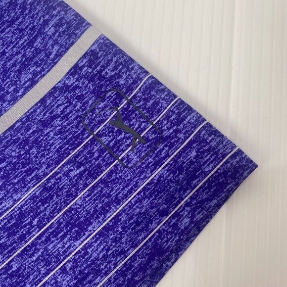 PGA Tour Mens Shirt Polo XL Extra Large Purple Striped Short Sleeve Golf Soft - Picture 6 of 12